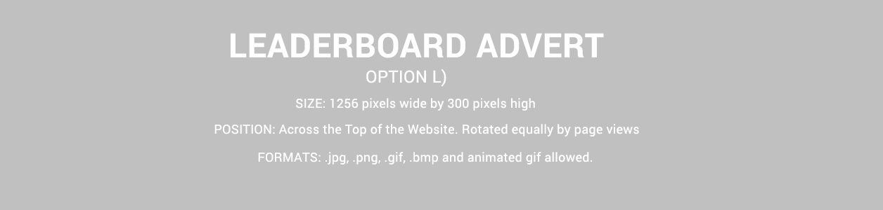 Leaderboard Advert Size